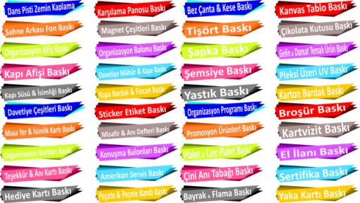 Ürün Baskı Çeşitleri, Erzincan Organizasyon Ürün Baskı Çeşitleri, Davetiye Baskı, Davetiye Mühür Baskı, Kaşe Baskı, Dans Pisti Zemin Kaplama, Sahne Arkası Fon Baskı, Karşılama Panosu Baskı, Hatıra Fotoğraf Çerçevesi Baskı, Kapı Süsü Baskı, Kapı İsimliği Baskı, Kapı Afişi Baskı, Misafir Defteri Baskı, Anı Defteri Baskı, Masa Yer Kartı Baskı, Masa İsimlik Kartı Baskı, Teşekkür Kartı Baskı, Anı Kartı Baskı, Hediye Kartı Baskı, Sticker Etiket Baskı, Peçete Baskı, Peçete Bandı Baskı, Amerikan Servis Baskı, Gelin Temalı Ürün Baskı, Damat Temalı Ürün Baskı, Konuşma Balonları Baskı, Magnet Çeşitleri Baskı, Kupa Bardak Baskı, Fincan Baskı, Bez Çanta Baskı, Bez Kese Baskı, Tişört Baskı, Şapka Baskı, Şemsiye Baskı, Yastık Baskı, Kanvas Tablo Baskı, Çikolata Kutusu Baskı, Pleksi Üzeri UV Baskı, Karton Bardak Baskı, Organizasyon Afiş Baskı, Organizasyon Kartları Baskı, Organizasyon Balonu Baskı, Organizasyon Programı Baskı, Organizasyon Promosyon Ürünleri Baskı, Organizasyon Plaket Baskı, Cam Plaket Baskı, Organizasyon Çini  Anı Tabağı Baskı, Organizasyon Bayrak Baskı, Flama Baskı, Organizasyon Broşür Baskı, Organizasyon El İlanı Baskı, Organizasyon Kartvizit Baskı, Organizasyon Sertifika Baskı, Organizasyon Yaka Kartı Baskı